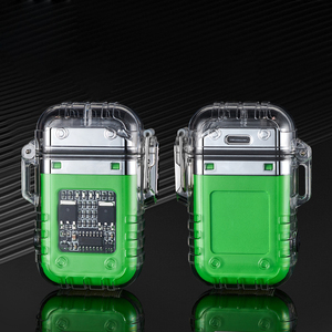 ไฟแช็คพลาสม่าแบบสองหัว  กันน้ำ ใช้แบตเตอรี่ลิเธียมแบบชาร์จได้ พร้อมไฟฉาย LED พกพาสะดวกสำหรับใช้กับเตาแคมป์ปิ้งและจุดไฟ - Product Image 5