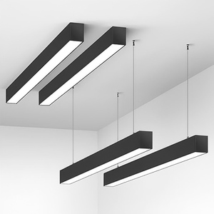 Luminaire linéaire LED moderne, profilé LED en aluminium pour suspension au plafond, idéal pour les environnements intérieurs - Product Image 2
