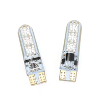 Silicone 12V Voiture RGB LED Ampoule T10 W5W 194 168 5050 6SMD 2pcs avec Télécommande Signal Lecture Wedge Licence Ampoule Lampe