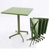 Ensemble de meubles en métal moderne, Patio de jardin extérieur Table pliante réglable café bistrot Table en acier et chaise de salle à manger industrielle