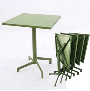 Ensemble de meubles en métal moderne, Patio de jardin extérieur <span class=keywords><strong>Table</strong></span> <span class=keywords><strong>pliante</strong></span> réglable café bistrot <span class=keywords><strong>Table</strong></span> en acier et chaise de salle à manger industrielle - Product Image 3