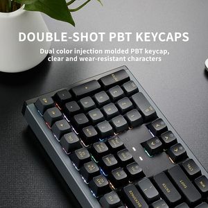 New Arrival 83 Key RGB Backlit Nhôm Cơ khí bàn phím USB Loại C có dây 75 phần trăm trao đổi nóng chơi game Bàn phím cơ khí - Product Image 3