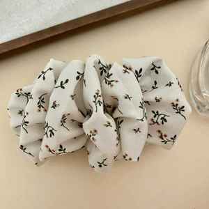 Pince à cheveux en tissu avec nœud français, couleur unie, pince banane en plastique, pince à cheveux polyvalente avec contraste de couleurs pour femme - Product Image 4