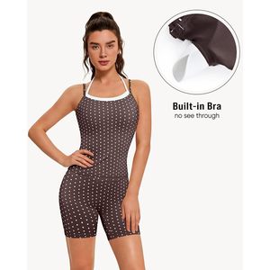 Top Deportivo Halter FOXA para Mujer con Sujetador Incorporado, Diseño de Puntos, Top Largo, Absorbe el Sudor, Ideal para Yoga - Product Image 4