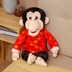 Ruunjoy Talk Show puntelli per feste bambola unica peluche burattino regalo per bambini 60cm grande scimmia ragazzo burattino a mano bambini bambola morbida peluche