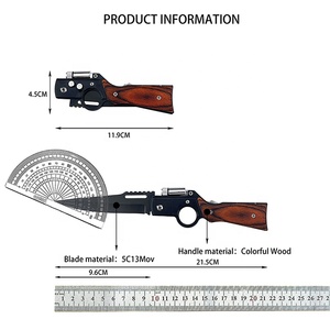 Cuchillo Plegable Multifuncional AK para Supervivencia al Aire Libre, Herramienta Portátil EDC para Senderismo, Cuchillo de Bolsillo DIY 5Cr13Mov - Product Image 6