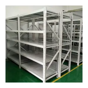 Mracking Hot Popular Multi Layer Warehouse Shelf Super Shop Rack For Sale White Metallic Boltless Light Duty Shelf