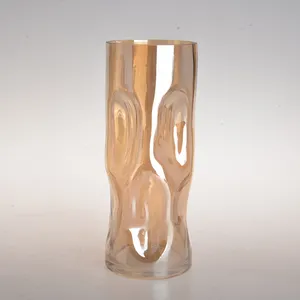 Einzigartige design romantische hand geblasen glas blume vase moderne stil glas vase für dekoration