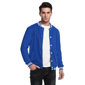 Blouson universitaire en cuir brodé chenille pour homme, style streetwear, haute qualité, poids lourd, OEM - Product Image 1