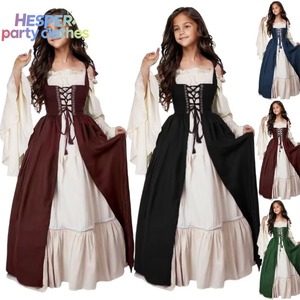 Disfraz Medieval Renacentista HESPER para Halloween con Cuello Cuadrado y Cintura Ajustada, Estilo Europeo y Estadounidense con Personajes de Anime - Product Image 1