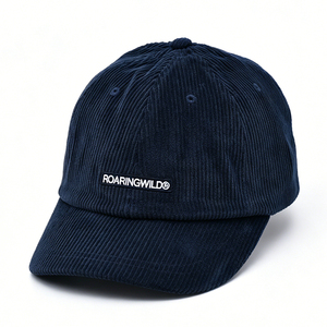 Custom Logo Corduroy Baseball Cap Unisex Navy Blue Unstructured <b>Dad</b> <b>Hat</b> Embroidered Patch Vintage Soft Crown Streetwear - Product Image 3