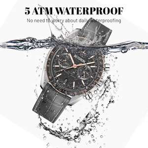 Montre à quartz de luxe pour homme, bracelet en acier inoxydable 304, logo personnalisé, résistance à l'eau 5 ATM, mouvement à quartz japonais, cadran à aiguilles - Product Image 4