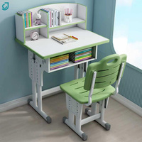 Ensemble bureau et chaise réglables en hauteur, design moderne, avec étagère, mobilier scolaire, table d'étude pour enfant