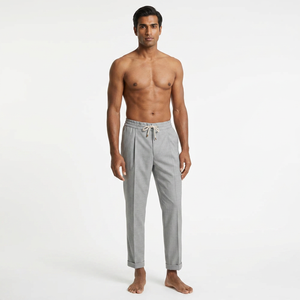 Men's Fitness <b>Trousers</b> Solid Color Loose Breathable Straight Casual Pants Thin Sports Pants OEM - Product Image 1