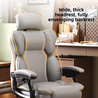 Silla de Oficina Ejecutiva de Cuero, Giratoria, con Bloqueo de Inclinación y Base Cromada, Venta al Por Mayor, BIFMA, Logotipo Personalizado OEM