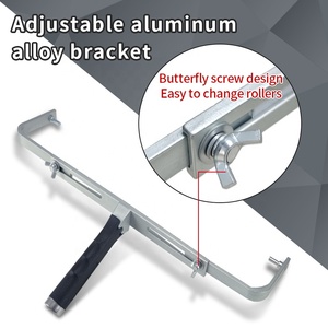 Grand rouleau de peinture pour sols, réglable, de qualité industrielle, avec manche télescopique, outils de peinture pour meubles avec bac - Product Image 3
