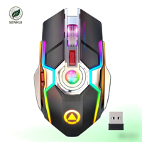 Souris de jeu sans fil rechargeable A5 2,4 GHz, 1600 DPI, 7 boutons, silencieuse, multifonction, mini, pour les deux mains, nouvelle vente chaude