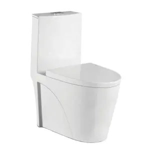 China Factory Sanitär keramik Keramik Einteilige Toiletten Neues Design Badezimmer-Sets WC-Toiletten schüssel Boden montierte Toiletten