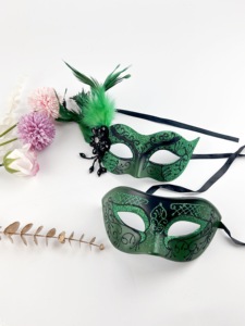 En Stock Offre Spéciale paillettes oeil Couple <span class=keywords><strong>masque</strong></span> mascarade fête <span class=keywords><strong>masque</strong></span> avec plumes et fleurs fête fournitures - Product Image 5