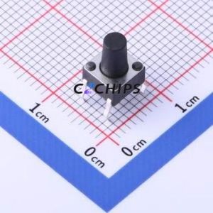 TSD001B09018A Tactile Switch Through hole Component (THT)-4P,6x6mm Switch Round Button 1.8N Through Hole 6mm - Product Image 1
