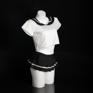 Lemon Story – ensemble d'uniformes japonais Jk pour femmes, Costume de demoiselle d'honneur pour étudiantes, haut à manches courtes et jupe en Polyester, tenue de Cosplay - Product Image 1