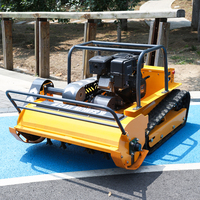 Tondeuse autoportée télécommandée pour jardin et ferme, 9 CV, à essence, à chenilles, avec fonctions de coupe et de paillage, à braquage zéro