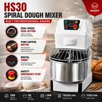 Pétrin Spirale Commercial 12KG Double Vitesse Double Action avec Moteur en Cuivre Pur et Minuteur Numérique