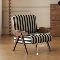Chaise de canapé simple en bois massif vintage de style français chaise de salon design décontractée pour chambres d'hôtes hôtels réunions d'affaires