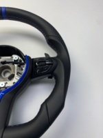 Volant en cuir et fibre de carbone forgée avec LED et palettes de changement de vitesse à fond plat, compatible OEM, pour BMW X3, X5, M3, M4, M2, G80, G82, G87