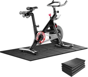 Tapis de protection pour vélo d'appartement, tapis pour vélo d'entraînement, tapis pour vélos de spinning d'intérieur et tapis de marche sur sol dur - Product Image 1
