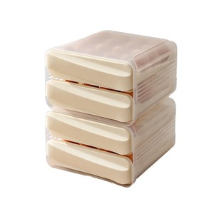 Egg Storage Box 32 Compartment Transparent Pet Stackable Refrigerator Drawer Style With Lid For Kitchen Food Organization - Product Image 5