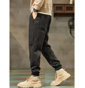 กางเกงคาร์โก้ผ้าฝ้ายกันยับสำหรับผู้ชายกางเกงฤดูหนาวขาสั้นระบายอากาศได้ดีมีขนาดพิเศษส่งตรงจากอินเดีย - Product Image 1