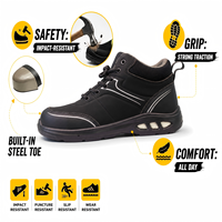 Chaussures de travail unisexes AOXIANG en microfibre, embout en acier, sécurité, randonnée, automne, toutes saisons, usage en usine, semelle extérieure en PU
