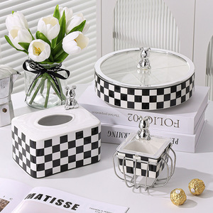 <span class=keywords><strong>2025</strong></span> nhà phòng khách ánh sáng sang trọng trái cây tấm Cyber phổ biến màu đen trắng bàn cờ cao giá trị màu sắc cho các bên khô hiện đại - Product Image 3