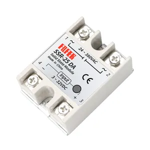 Relais à semi-conducteurs 220v, monophasé, 3 phases, 10a, 25a, 40a, 80a, 100a ac à ac ssr