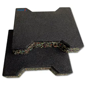 批发低价高品质橡胶地砖摊铺机耐用马稳定橡胶地板垫游乐场橡胶地砖