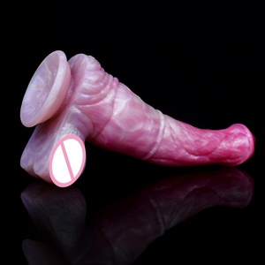 NNSX New Pink Color Horse <b>Dildo</b> With Suction Cup for G-spot Tip Head Monster <b>Dildo</b> Fantasy Long Horse Sex Toy for Women - Product Image 4