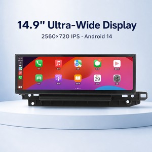 Route Factory Supply Android auto da 14.9 pollici per <span class=keywords><strong>lettore</strong></span> <span class=keywords><strong>DVD</strong></span> <span class=keywords><strong>con</strong></span> DSP per Audi A6L A7 2012-2015 doppio sistema Carplay e GPS - Product Image 1