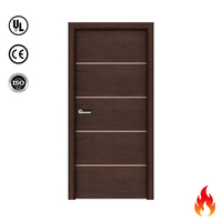 Puertas de Madera Contra Incendios de Diseño Moderno y Minimalista para Oficina, Puertas de Seguridad Interiores de Madera Maciza con Núcleo Sólido, Resistentes al Fuego por 30 Minutos, en Venta