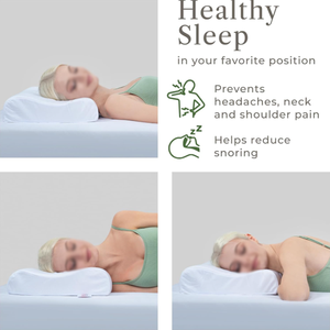 Bantal karakter Modern, serat bambu ramah kulit, bantal gelombang ergonomis untuk dukungan tulang belakang leher, pereda sakit kepala - Product Image 6