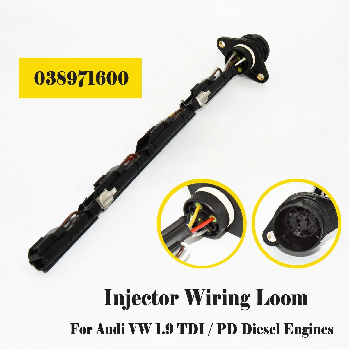 Arnés De Cableado Para Inyectores-bomba VW Audi Skoda 1.9/2.0 TDI, Referencia 038971600, Calidad OE