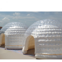 Tente à bulles gonflable, dôme transparent, bulle transparente avec lumières LED, tente igloo pour fête de jardin, location de mariage