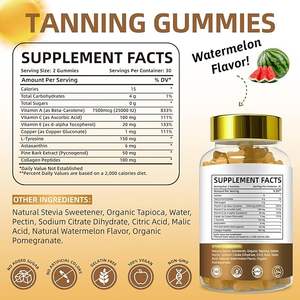 Gomitas Bronceadoras con Logotipo Personalizado, Suplemento Activado por Rayos UV, Vitamina C, Zinc, Gomitas <span class=keywords><strong>de</strong></span> <span class=keywords><strong>Melanina</strong></span> para <span class=keywords><strong>Bronceado</strong></span> para Mujeres - Product Image 4