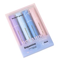 Lot de 4 surligneurs brillants couleur rêve, marqueurs obliques à pointe souple scintillante pour dessin et peinture