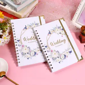 Branco casamento sinal na atividade livro de convidados Wedding Planner Book e Organizador para a noiva