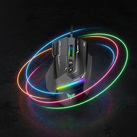 Souris de jeu filaire USB RGB 8 touches programmables 12800 DPI rétroéclairage arc-en-ciel pour droitiers pour joueurs PC - Vente en gros CMM-831