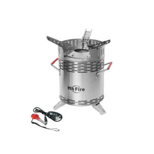 Poêle à <span class=keywords><strong>bois</strong></span> extérieur Portable Camping Randonnée Sac à dos Réchaud en acier inoxydable Réchaud de camping pliant - Product Image 5