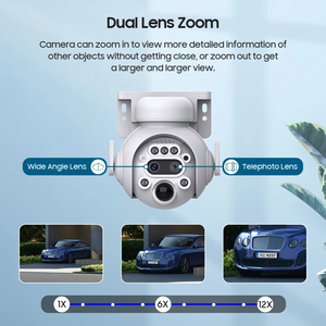 Carga solar 8MP HD IP 4G PTZ Lente dual 12X Zoom Exterior Impermeable Seguridad CCTV WIFI Cámara de vigilancia - Product Image 3