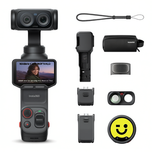 Caméra d'action Insta360 8K 4320p avec écran de 2 pouces, WiFi 6, Bluetooth, pack créateur noir - Product Image 2