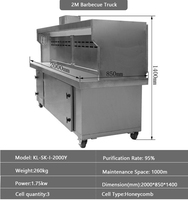 Filtro de humo de barbacoa, grasa con olor a humo, parrilla de barbacoa multifunción de 2M con colector de niebla de aceite precipitador electrostático ESP